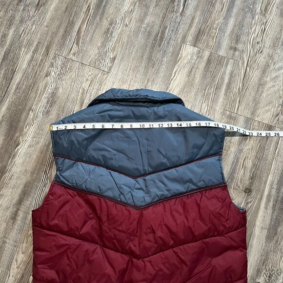 Vintage 80s JCPenney Active Sportswear Puffer Vest Burgundy Gray Korea L - Picture 5 of 5